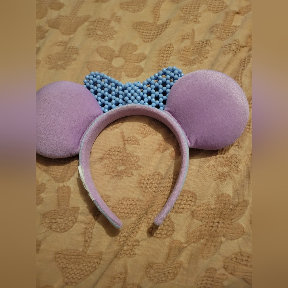 Purple and Blue Minnie Mouse Ears Headband - Picture 2 of 2